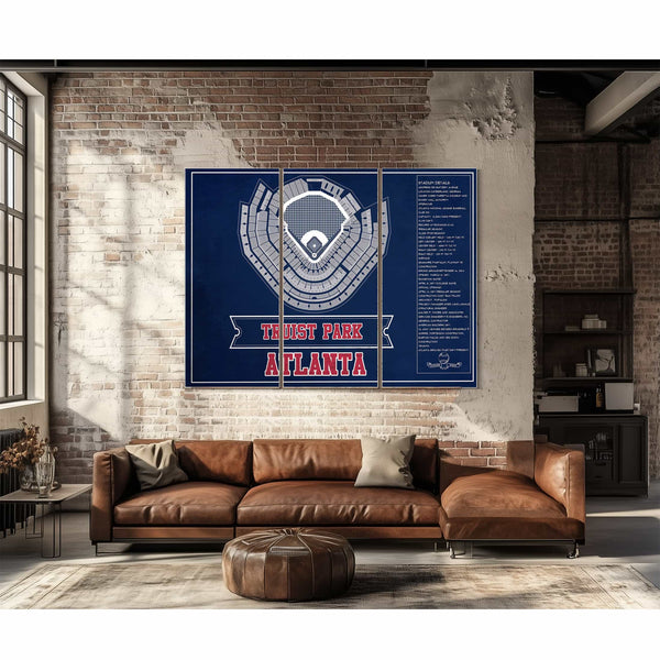 Turner Field - Atlanta Braves MLB Vintage Baseball Print
