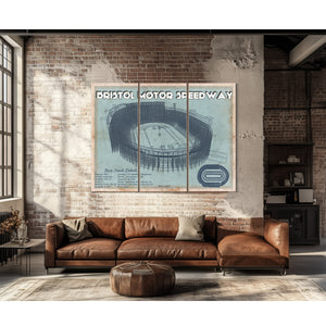 Bristol Speedway Blueprint NASCAR Race Track Print