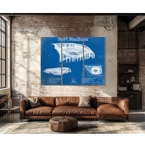 Los Angeles Chargers - SoFi Stadium Vintage Football Print