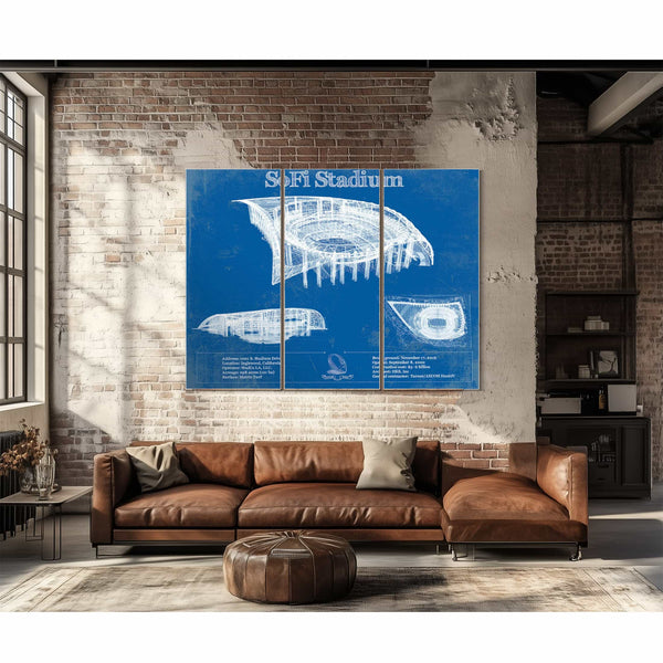 Los Angeles Chargers - SoFi Stadium Vintage Football Print
