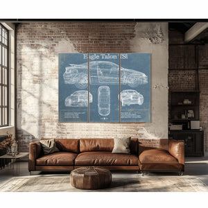 Vintage Eagle Talon TSi Blueprint Vintage Auto Print