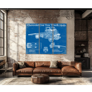 1949 Chevrolet 5100 Coe Tow Vintage Blueprint Auto Print