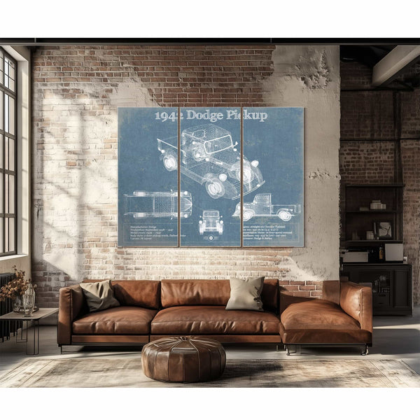 1942 Dodge Pickup Vintage Blueprint Auto Print