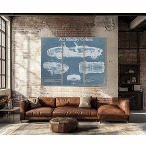 AC Shelby Cobra Blueprint Vintage Auto Print