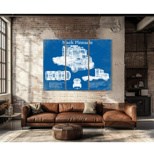 Mack Pinnacle Blueprint Vintage Truck Print