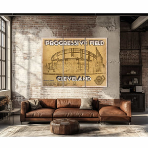 Vintage Cleveland Indians Progressive Field Baseball Print