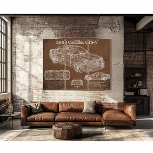 2004 Cadillac CTS-V Vintage Blueprint Auto Print