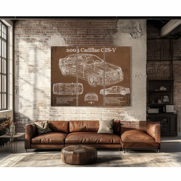 2004 Cadillac CTS-V Vintage Blueprint Auto Print