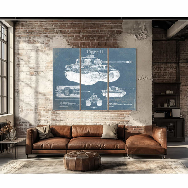 Tiger II Vintage German Tank Military Print