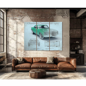 1967 Camaro SS 1967 Original Vintage Car Print