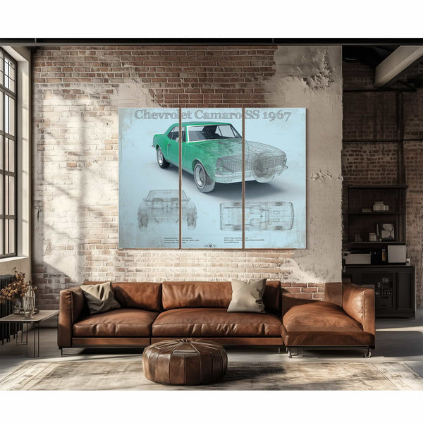 1967 Camaro SS 1967 Original Vintage Car Print