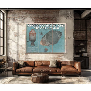 Apollo command and service module NASA Aviation Space Print