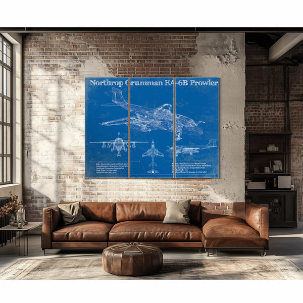 Northrop Grumman EA-6B Prowler Patent Blueprint Original Military Wall Art