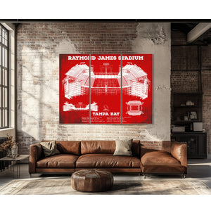 Vintage Tampa Bay Buccaneers Team Color - Raymond James Stadium Print