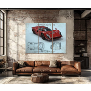 Ferrari 330 P4 Vintage Sports Car Print