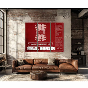Simon Skjodt Assembly Hall Indiana Hoosiers Team Color NCAA Vintage Print