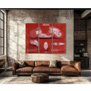 Akira Blueprint Vintage Motorcycle Print
