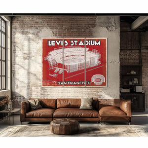 Vintage San Francisco 49ers - Levi's Stadium NFL Print