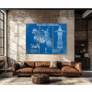 Suzuki GSR600 Blueprint Motorcycle Patent Print