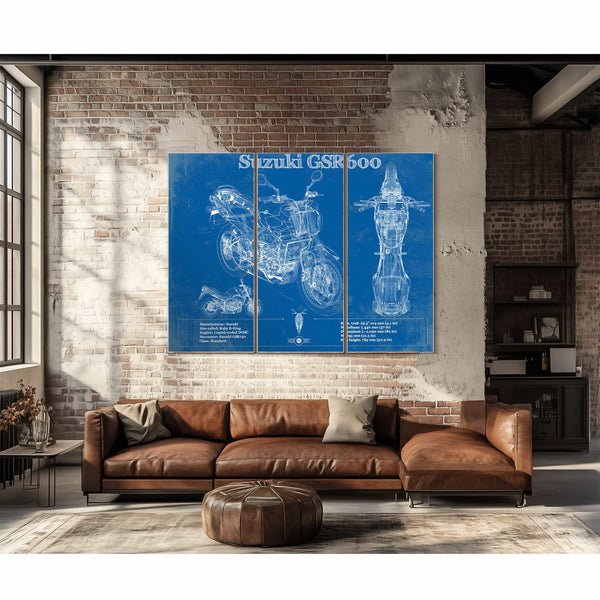 Suzuki GSR600 Blueprint Motorcycle Patent Print