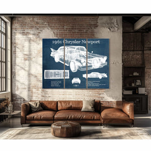 1961 Chrysler Newport Vintage Blueprint Auto Print
