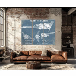 B2 Bomber Patent Blueprint Original Design Wall Art