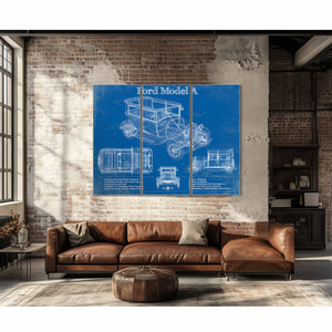 Ford Model A Vintage Blueprint Auto Print