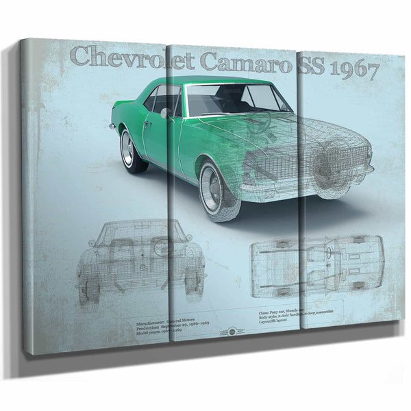 1967 Camaro SS 1967 Original Vintage Car Print