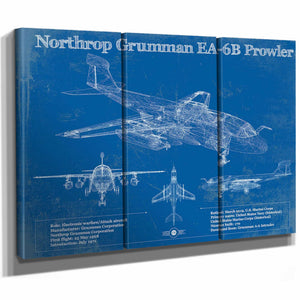 Northrop Grumman EA-6B Prowler Patent Blueprint Original Military Wall Art