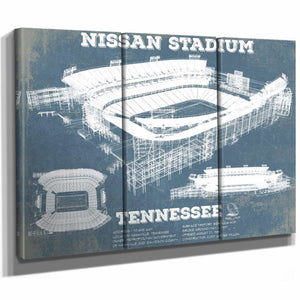 Tennessee Titans Nissan Stadium - Vintage Football Print 4
