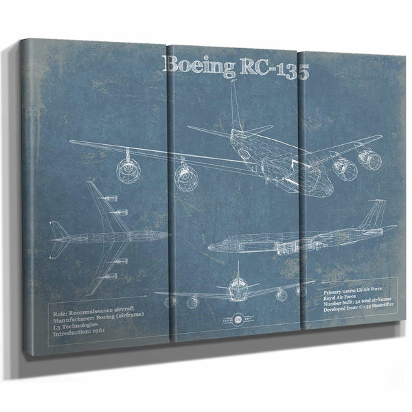 Boeing RC-135 Aviation Blueprint Print - Custom Pilot Name Can Be Added