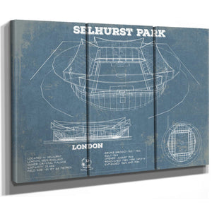 Selhurst Park Stadium A New Crystal Palace Blueprint Vintage Soccer Print