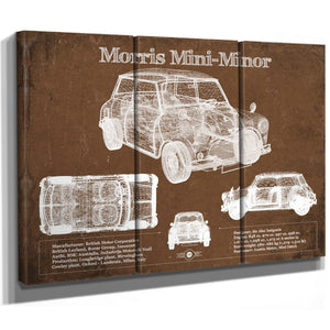 Morris Mini-Minor Vintage Auto Print