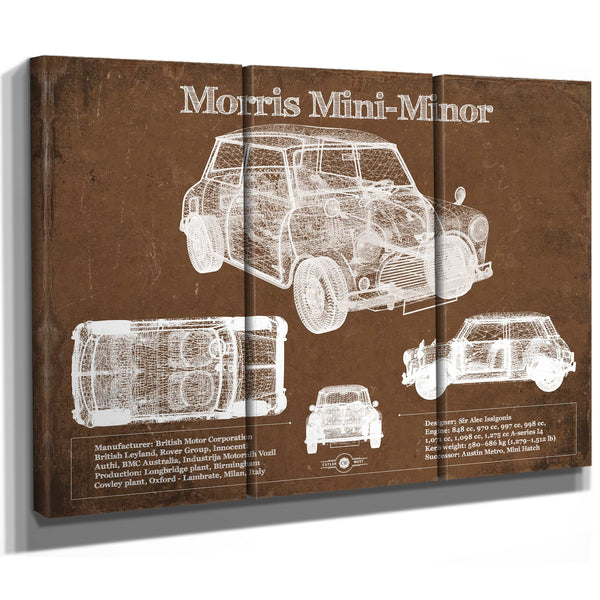 Morris Mini-Minor Vintage Auto Print