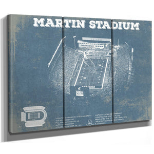 Washington State Cougars Martin Stadium Vintage Art Print