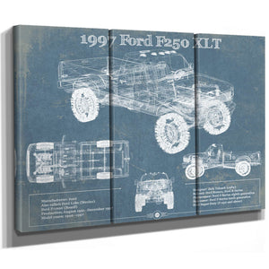 1997 Ford F250 XLT Vintage Blueprint Auto Print