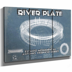 River Plate Estadio Monumental Antonio Vespucio Liberti Blueprint Soccer Print