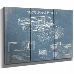 1979 Ford F-100 Blueprint Vintage Auto Print