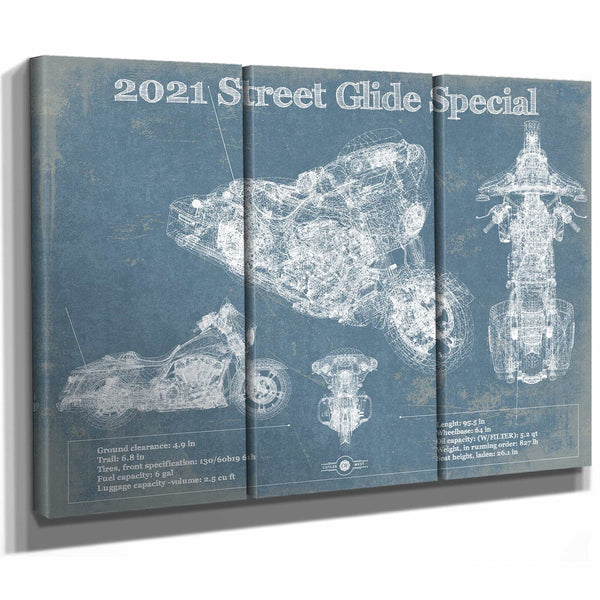 2021 Street Glide Special Blueprint Motorcycle Patent Print
