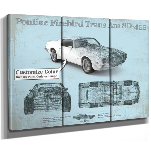 Pontiac Firebird Trans Am SD 455 (1973) Vintage Auto Print