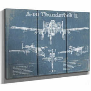 A-10 Thunderbolt II Patent Blueprint Original Military Wall Art