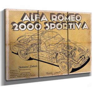 Vintage Alfa Romeo 2000 Sportiva Sports Car Print
