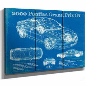 2000 Pontiac Grand Prix GT Vintage Blueprint Auto Print