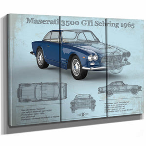 Maserati 3500 Gti Sebring Vintage Car Blueprint