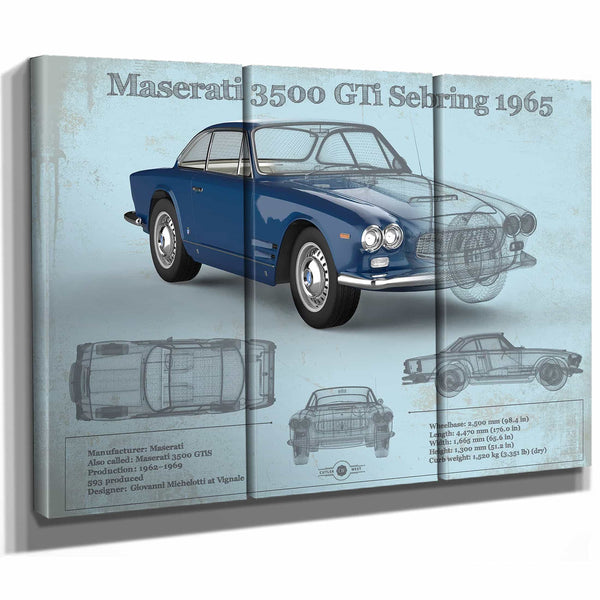 Maserati 3500 Gti Sebring Vintage Car Blueprint
