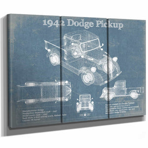 1942 Dodge Pickup Vintage Blueprint Auto Print
