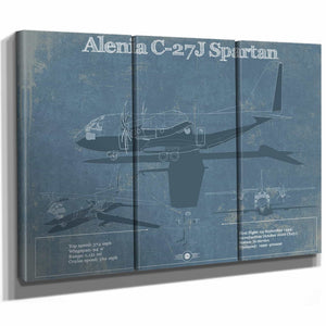 Alenia C-27J Spartan Patent Blueprint Original Military Wall Art