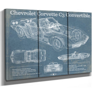Chevrolet Corvette C3 Convertible Vintage Auto Print