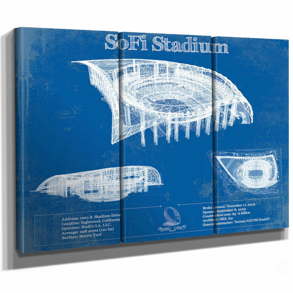 Los Angeles Chargers - SoFi Stadium Vintage Football Print