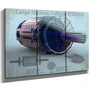 Large Hadron Collider CERN Blueprint Wall Art